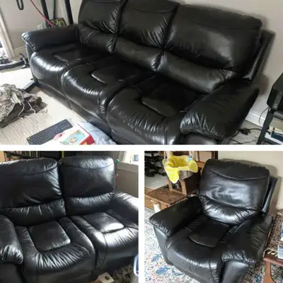 Genuine Leather Reclining Furniture Set, View more
