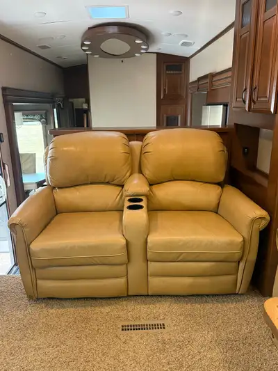 Love seat with dual reclining theatre seats , View more