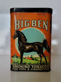 Vintage 1930's  "Big Ben" Tobacco Tin