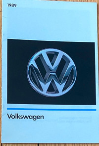 VW AUTO BROCHURE FOR SALE