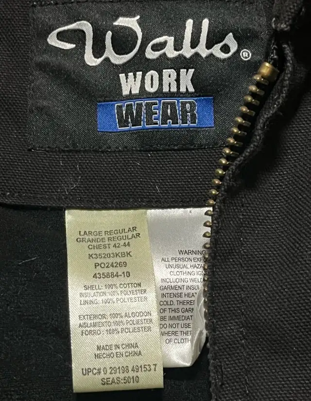 Walls Work Wear Jacket Black Vintage Large Men in Men's in Laval / North Shore - Image 6