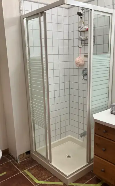 32x32” shower base and 76” doors, View more
