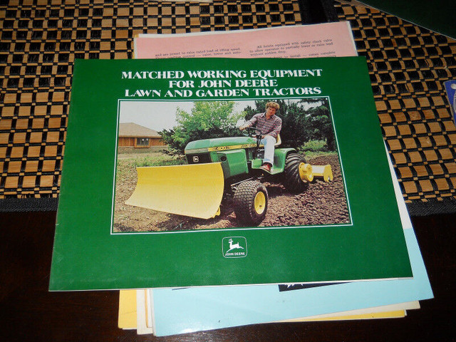 John Deere Lawn Tractor Brochure circa 1979 in Arts & Collectibles in Prince Albert