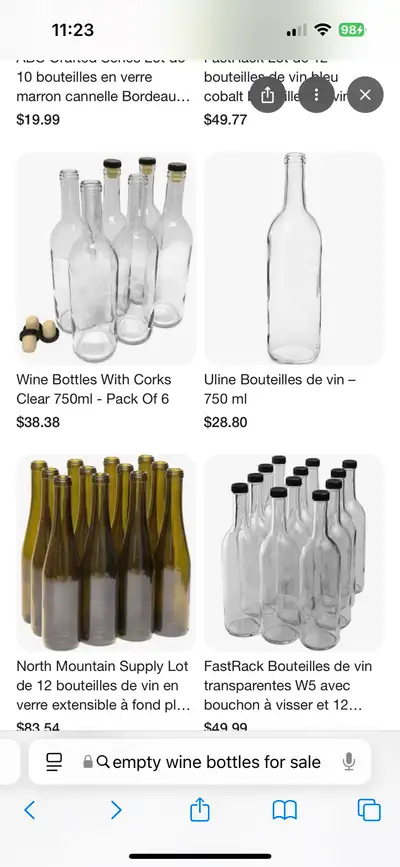 16 Wine Bottles- $1 each, View more