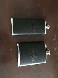 FLASKS - LEATHER COVERED - $30 EA