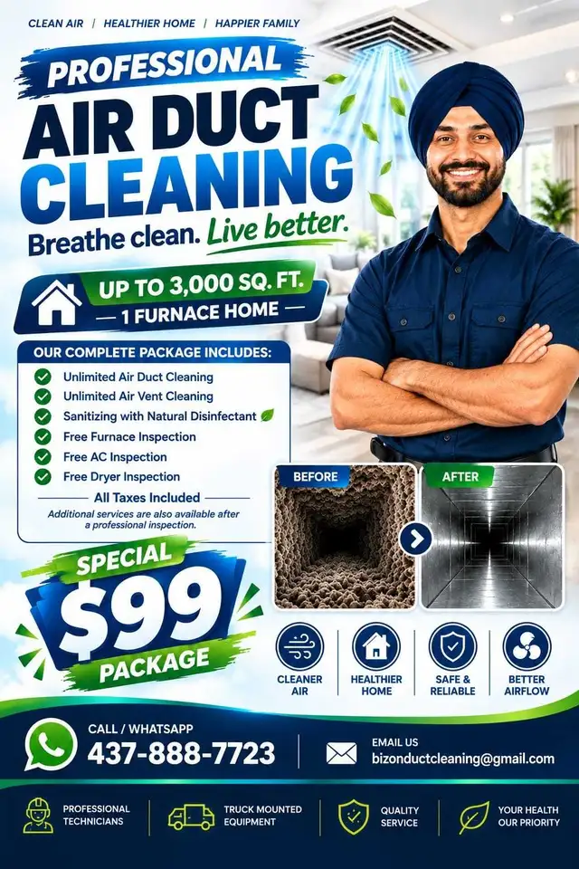 Premium Air Duct Cleaning Special Only $99