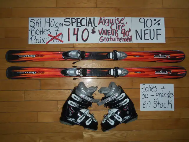 ENSEMBLES DE SKI ALPIN ET TWIN TIP 130 140 CM63871130519937120