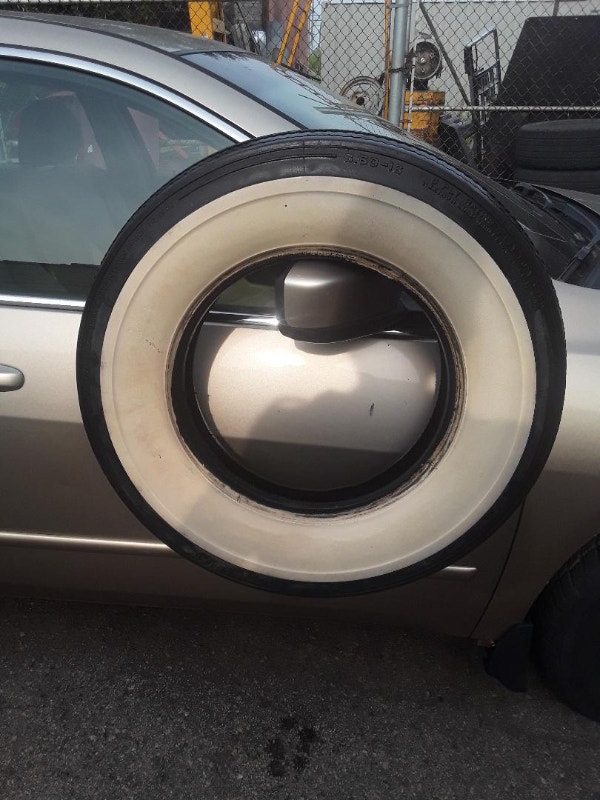 4 inch wide white wall 6.50 x 16 inch tires Classic Cars St