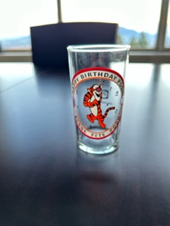 Tigger wishes Happy Birthday Pooh 10th Drinking Glass in Arts & Collectibles in Kelowna