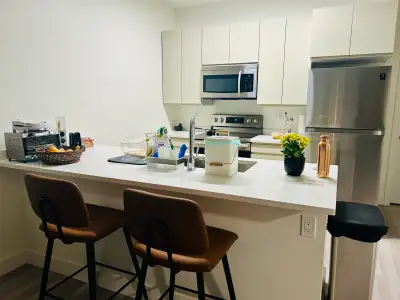 A private bedroom (room is much bigger than it looks in the picture) with a nice big closet is avail...