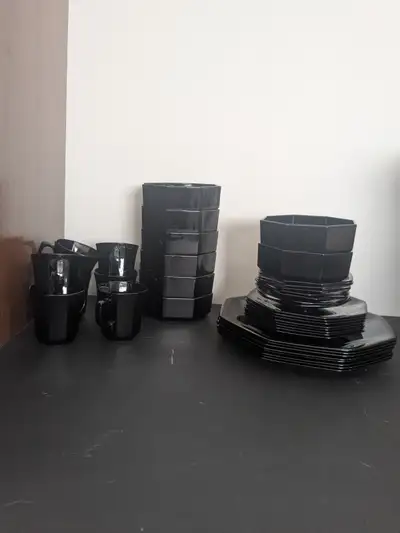 Set of Black Dishes, View more