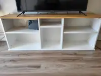 Meuble TV ikea blanc et bois