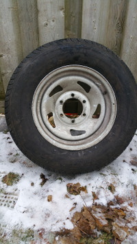 6-Bolt 15" Galvanized Trailer Rim with Michelin Tire