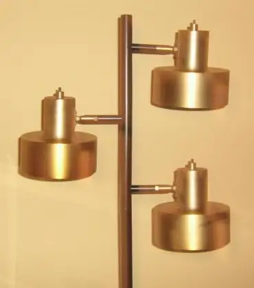 STRUCTUBE Triple Spotlights Standing Lamp with Brass Metal Cones, View more