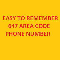 Easy to remember 647 phone number, great for business
