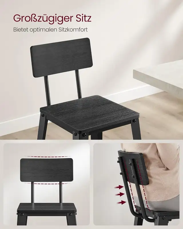 Bar Stools Kitchen Chairs with Back Rest Steel Frame Easy Assem in Chairs & Recliners in Markham / York Region - Image 6