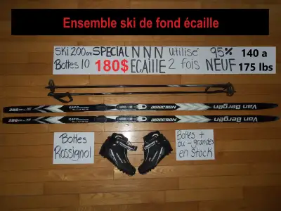 Équipement de ski de fond écaille 200 cm, View more