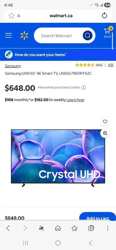 65" SAMSUNG 4K CRYSTAL UHD SMART TV ON SALE, View more