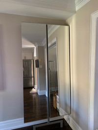 Mirrored Door Storage Cabinet