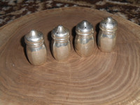 Set of 4 Vintage Silver-Plated Salt and Pepper Shakers