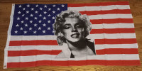 MARILYN MONROE STARS AND STRIPES HUGE 34 1/2 X 59 1/2 INCHES!!