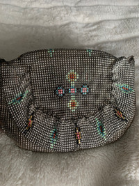 Vintage rare silver mesh purse