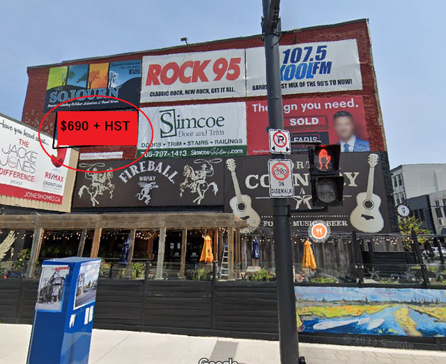 Sign downtown Barrie at 5points Available NOW! in Commercial & Office Space for Rent in Barrie