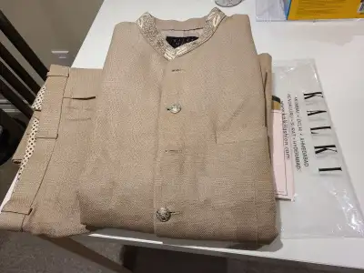 Men's Moti Embroidered Silk Jodhpur Suit BRAND NEW, View more