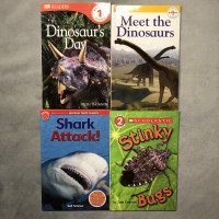 Set of 4  ~ Leveled Readers  ~ Level 1 and 2  Dinosaurs