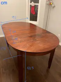 Solid adjustable wood table+2 chairs (original $490, Now $100)