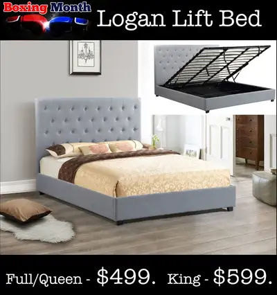 Queen Logan Lift Bed, IN STOCK, on clearance, $499, NEW, View more