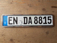 German V.W. License Plate 