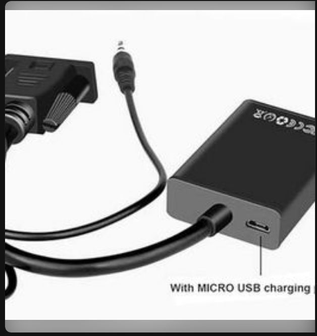 VGA to HDMI Adapter with 3.5 mm Audio Cable and Power Cable, VGA in Cables & Connectors in Calgary - Image 2