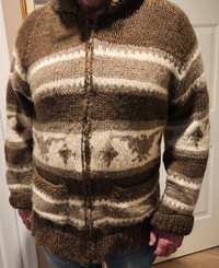 Vintage 100% Cowichan Sweater size 38-40