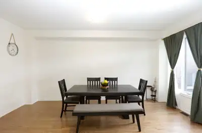 Dining table plus 4 chairs and a bench, View more