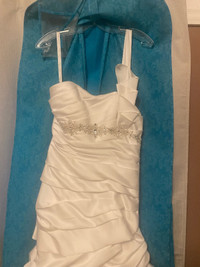 White size 10 Elena Annabells wedding dress and veil