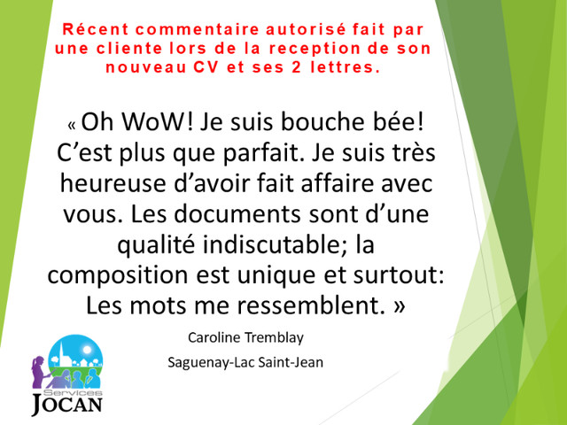 Rédaction spécialisée de CV, lettre ... dans Autre  à Ville de Québec - Image 3