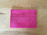Book Cover with Page Holder Pink Textured Never Used