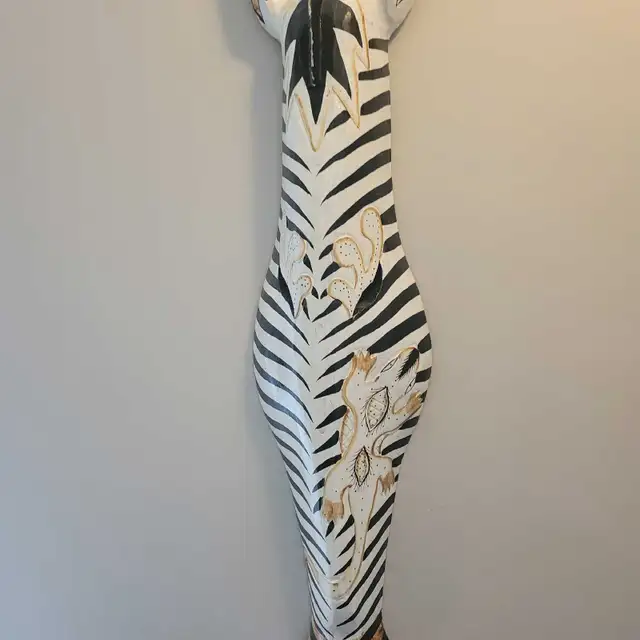 39"H x 8"W Zebra Wall Decor Mask Hand Made in Bali. in Home Décor & Accents in Red Deer - Image 7
