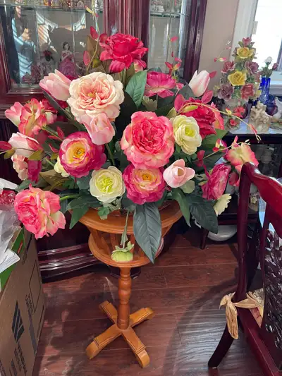 vintage solid wooden planter , excellent condition! , View more