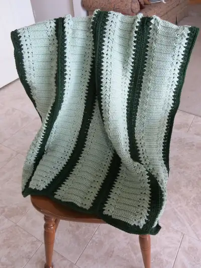 LAP AFGHAN / BLANKET for wheelchair / child's bed, 36x43", View more