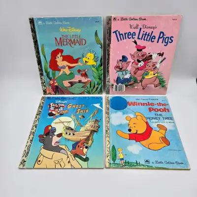 Little Golden Books Lot Disney Little Mermaid Three Little Pigs, View more