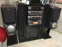 Sony System 240 watt with cabinet cd storage