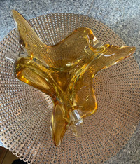 Cendrier verre soufflé vintage  / vintage art glass ashtray 