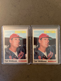 1970 Ted Williams Manager Baseball Card 