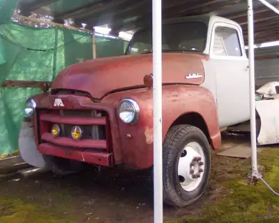 1950 Gmc 1/2 ton truck 5 Window deluxe on ex Dodge 1 ton dually Frame , - Bc regi papers , - V8 360...