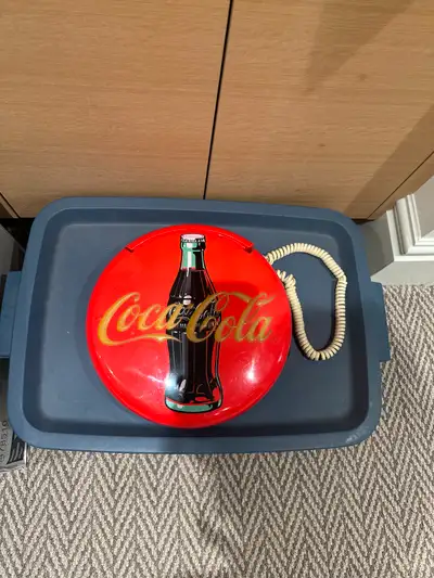 Vintage Coca Cola dial telephone with cord - great shape $70