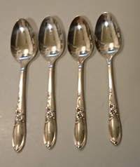 Vintage Community Silver Plated White Orchid Pattern Teaspoon