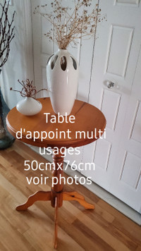 Table d'appoint multi- usages bois brut  Table d'appoint multi-u