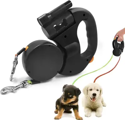 Double Head 10 ft Retractable Dog Leash, View more